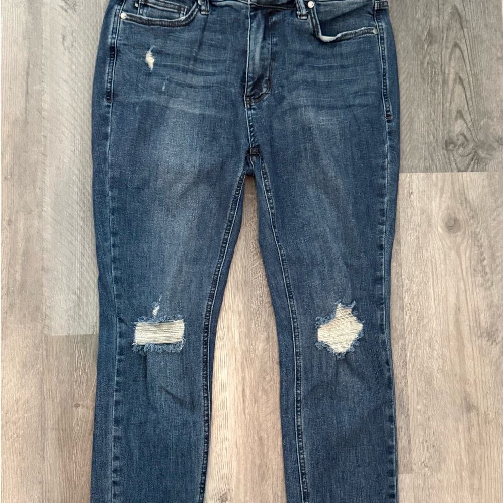 Judy Blue Dark Wash Distressed Skinny Jeans